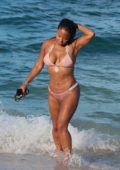 Christina Milian hits the Beach in a Bikini in Miami