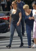 Jennifer Lopez heading to the gym with her mother in New York