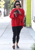 Vanessa Hudgens starts her morning off with a trip to pilates in Studio City, Los Angeles