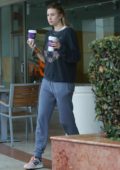 Whitney Port stopping by a Coffee Bean and Tea Leaf for a couple of coffees in Los Angeles