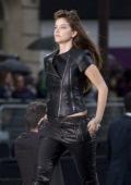 Barbara Palvin on rehearsals before L'Oreal Show, during Paris Fashion Week, France