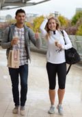 Gemma Atkinson seen arriving for dance rehearsals at a studio in Manchester, UK