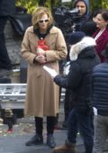 Charlize Theron spotted while filming scenes for her upcoming movie 'Flarsky' in Montreal, Canada