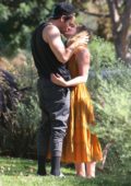 Hilary Duff kissing her boyfriend Matthew Koma while out in Los Angeles