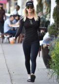Kaley Cuoco donned all black as she stepped out for a solo lunch at Sweet Butter in Sherman Oaks, Los Angeles