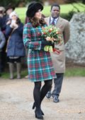 Kate Middleton at the Royal Family's Christmas Day service on the Sandringham estate in eastern England, UK