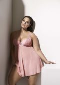 Ashley Graham pose for her limited-edition lingerie line Addition Elle - Spring 2018