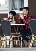 Sarah Hyland and Wells Adams spotted having lunch at a cafe in Los Angeles