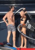 Sofia Richie in a black bikini continues her romantic vacation with Scott Disick on a luxury yacht in Mexico