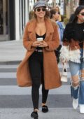 Kara Del Toro enjoys a coffee while out shopping with a friend in Beverly Hills, Los Angeles