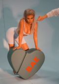 Kim Kardashian on the set of Kimoji Fragrance photoshoot in Los Angeles