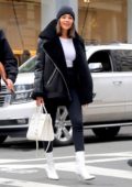 Olivia Culpo spotted out with a friend shopping at Alexander Wang in Soho, New York City