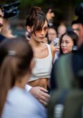 Bella Hadid leaves Alberta Ferretti Show during Milan Fashion Week Spring/Summer 2019 in Milan, Italy