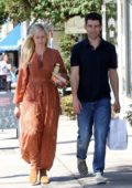 Beth Behrs and Max Greenfield out for lunch at Joan's On Third in Studio City, Los Angeles