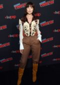 Caitriona Balfe attends 'Outlander' panel during New York Comic Con 2018 (NYCC 2018) at Javits Center in New York City