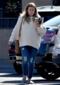 Hilary Duff looks a bit tired as she steps out to visit boyfriend Matthew Koma at his office in Studio City, Los Angeles