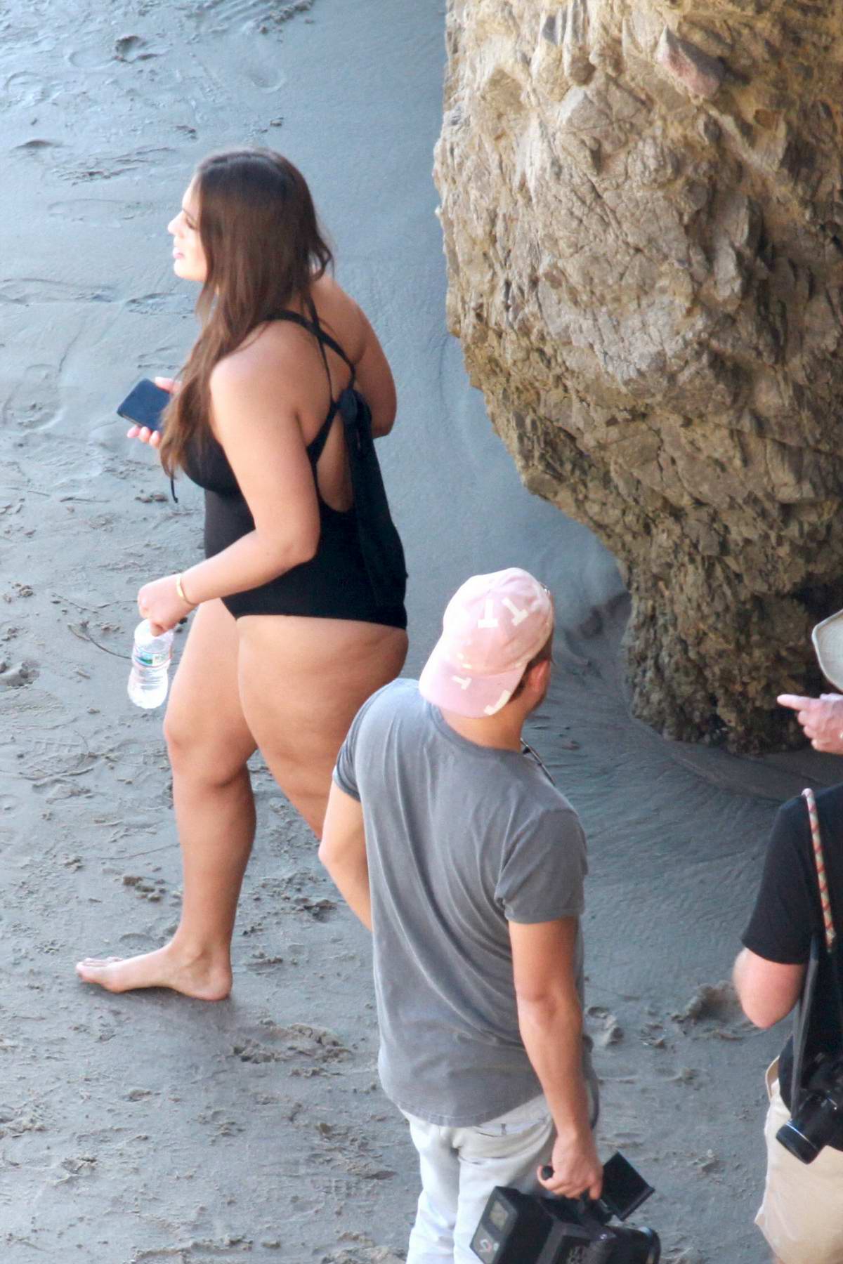 ashley graham seen wearing multiple swimsuits and bikini during her clothin...