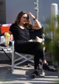Jessica Alba spotted as she gets ready on the set of 'L.A's Finest' in Los Angeles