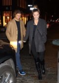 Nina Agdal and Jack Brinkley-Cook seen while enjoying a romantic date night at Lure in New York City