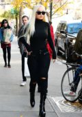 Rita Ora steps out wearing an all black ensemble in New York City