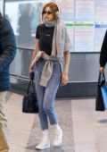 Gigi Hadid keeps it casual yet trendy at the airport as she departs after MFW in Milan, Italy