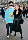 Madison Beer and Zack Bia attends the Amiri Paris Menswear Fall/Winter 2019/20 Show during Paris Fashion Week in Paris, France