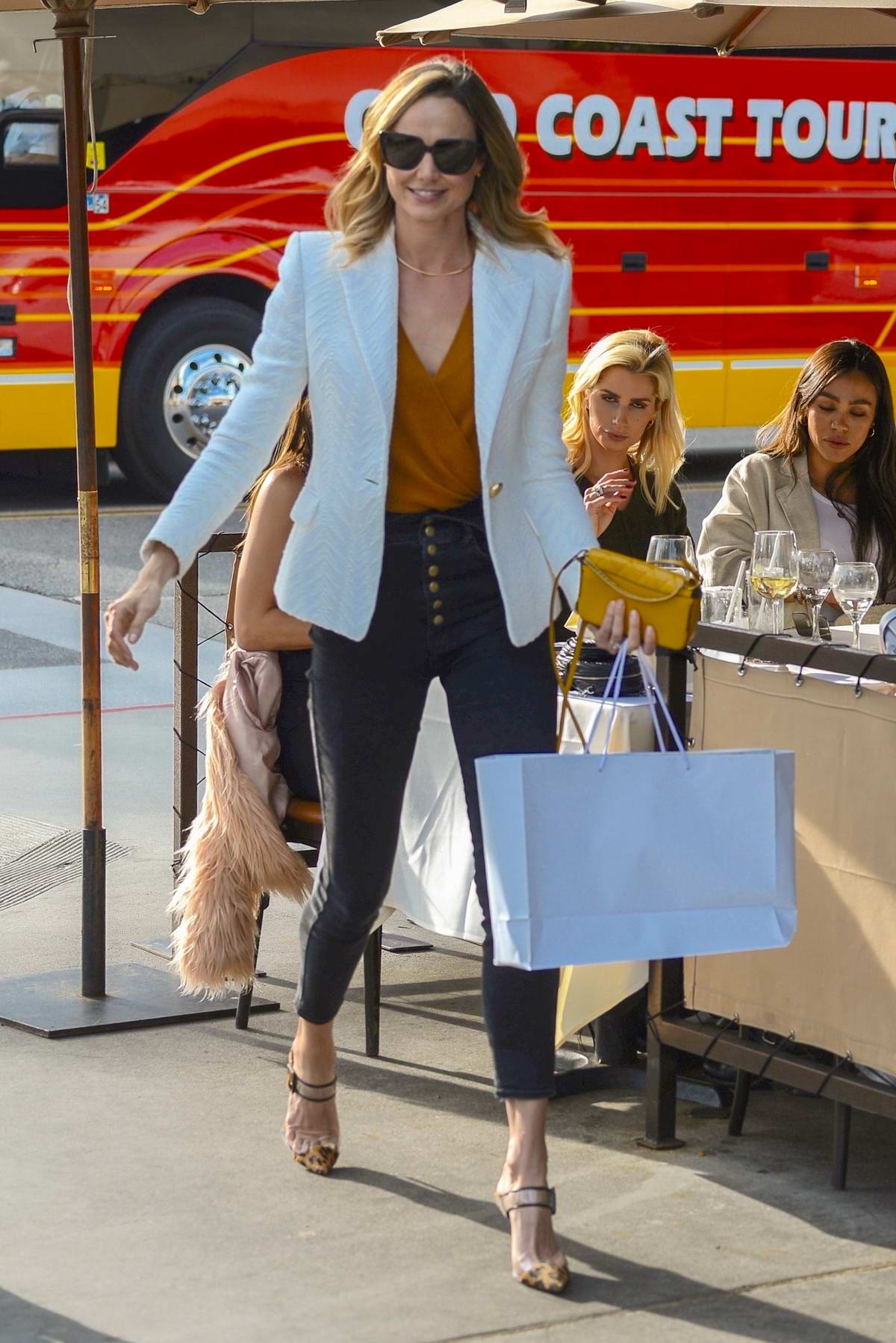 Stacy Keibler enjoys lunch with her girlfriends in Beverly Hills, Los Angeles