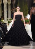 Bella Hadid walks the runway at Oscar De La Renta show during New York Fashion Week in New York City
