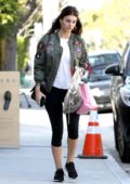 Camila Morrone stops by to pickup some samples from the Amanu Studio in Los Angeles