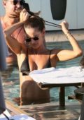 Izabel Goulart sizzles in a black bikini while enjoying some downtime after Carnival festivities in Rio de Janeiro, Brazil
