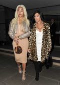 Jordyn Woods arrives at Zuma restaurant with her mother in London, UK