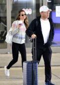 Lea Michele and Zandy Reich are spotted for the first time since their wedding as they arrive at LAX Airport in Los Angeles