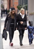 Jessica Biel sports all black as she steps out with her son and mother Kimberly Biel in New York City