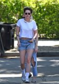 Kristen Stewart and girlfriend Sara Dinkin seen leaving Little Dom's Italian restaurant in Los Feliz, California