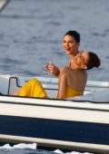 Bella Hadid and Kendall Jenner have a good time as they party on Tommy Hilfiger's yacht in Monaco