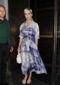 Katy Perry seen leaving her hotel and arriving at Sexy Fish restaurant in London, UK