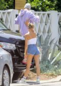 Hailey Baldwin seen with Justin's new Motocross in Beverly Hills, Los Angeles