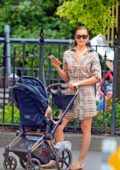 Irina Shayk dons plaid as she takes her daughter Lea for a stroll in New York City