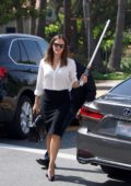 Jennifer Garner seen holding a light saber as she arrives at Sunday church service in Brentwood, Los Angeles