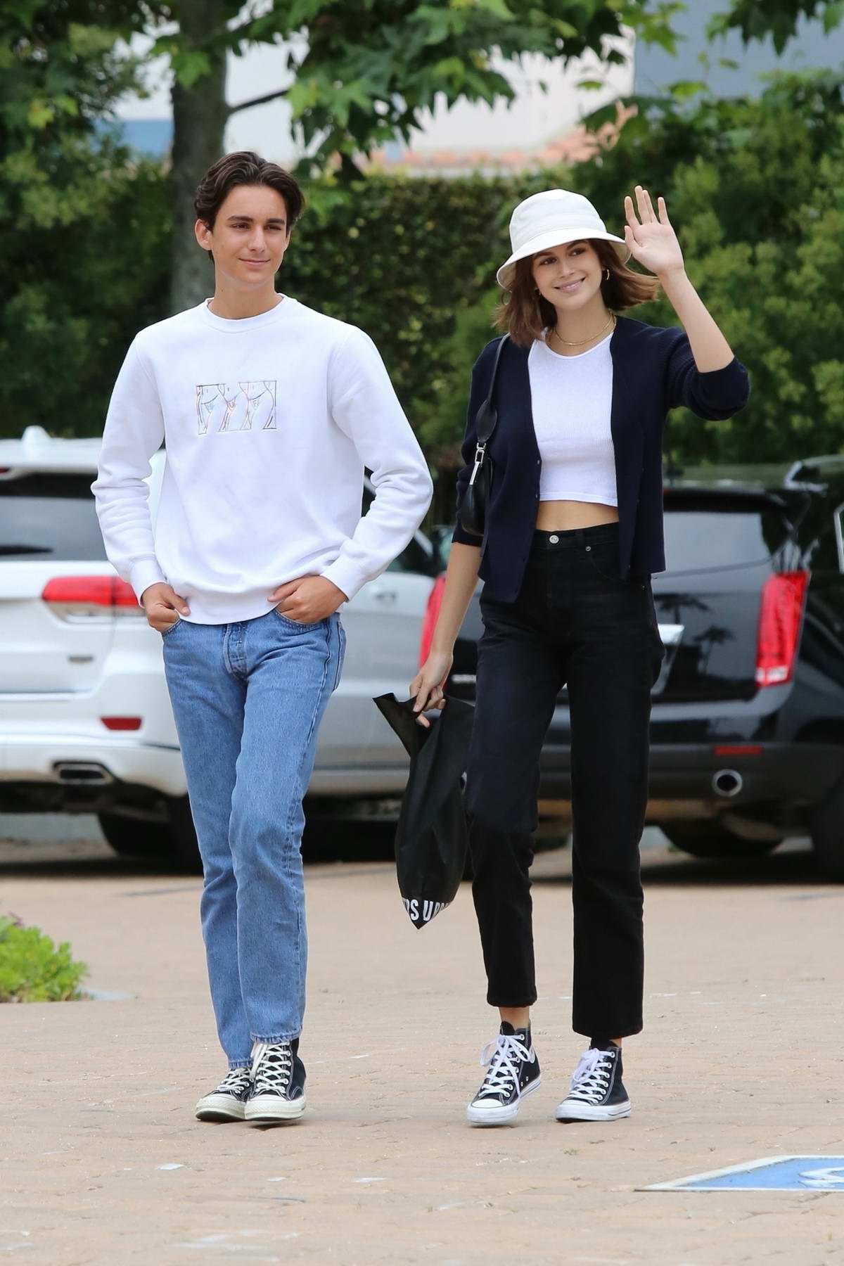 Kaia Gerber keeps it casual as she steps out for some shopping with a