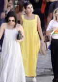 Selena Gomez and her friends visit the Italian village of Civita di Bagnoregio, Italy