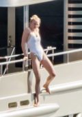 Sophie Turner and Joe Jonas spotted on a yacht while enjoying their honeymoon in Positano, Italy