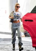 Hailey Baldwin and Justin Beiber seen heading out in their pink Lamborghini Urus in Los Angeles