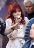 Emma Stone spotted on the set of her upcoming movie 'Cruella' in London, UK