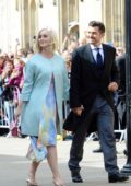 Katy Perry and Orlando Bloom attend the wedding of Ellie Goulding and Caspar Jopling at York Minster Cathedral in London, UK