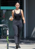 Eiza Gonzalez rocks a black tank top and skin-tight jeans as she leaves a Nail Salon in Los Angeles