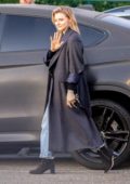 Chloe Grace Moretz seen wearing a trench coat with jeans and boots while out with her brother Trevor in Beverly Hills, Los Angeles