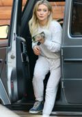 Hilary Duff picks up her pup from the Sherman Oaks Pet Hospital in Los Angeles