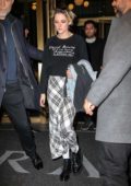 Kristen Stewart leaves after a press junket for 'Charlie's Angels' at the Concorde Hotel in New York City