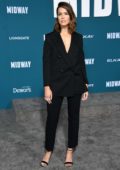 Mandy Moore attends the Premiere of 'Midway' at Regency Village Theatre in Westwood, California